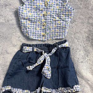 Girls Halter top & Short Outfit Size 6